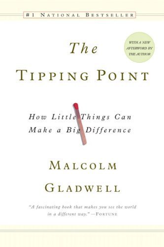 The Tipping Point by Malcolm Gladwell – White cover with a matchstick and black text.