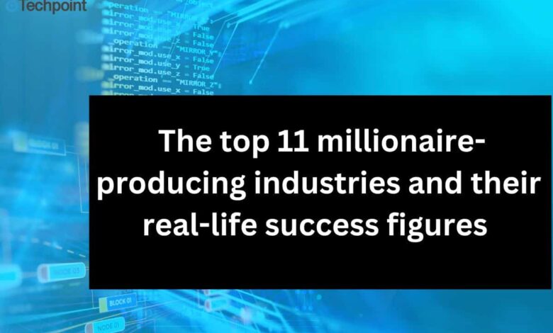 The top 11 millionaire-producing industries and their real-life success figures The top 11 millionaire-producing industries and their real-life success figures