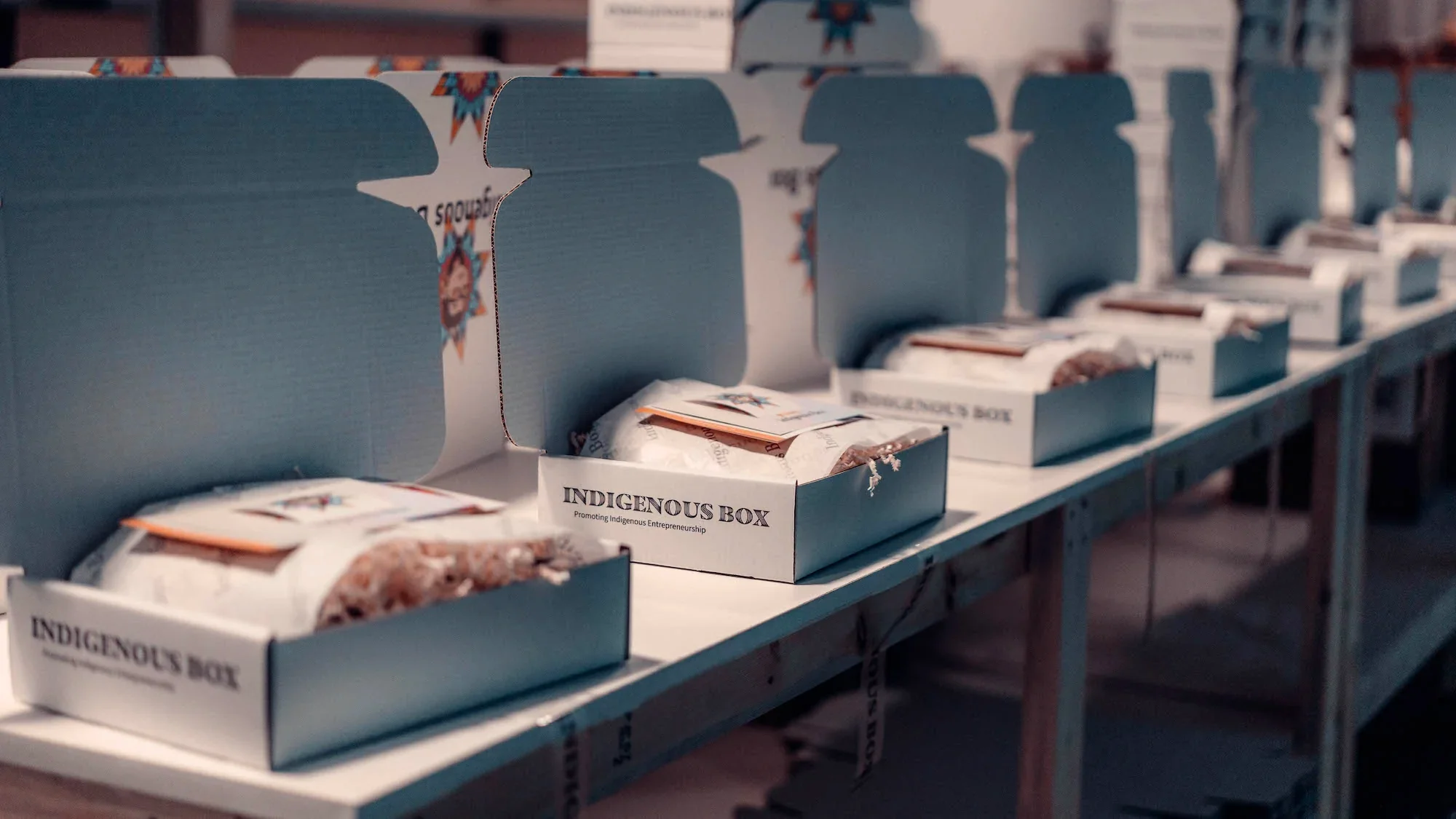 A line of packaged subscription boxes by Indigenous Box.