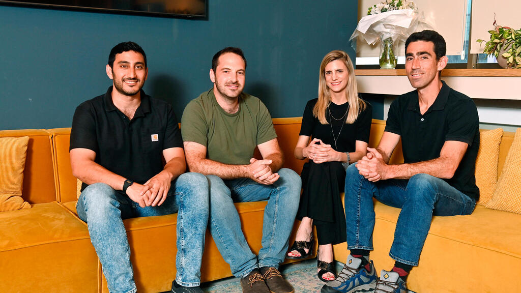 Kela founders. (Photo: Kobi Kuenkas) מוסף עצמאות 30.4.25 מייסדי Kela מימין בר אילן מרידור מני ו דרור